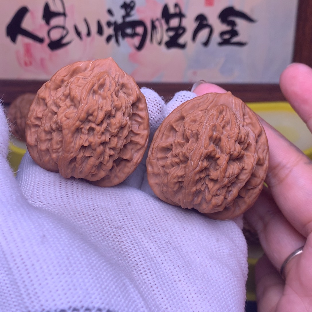 小***毛把件文玩核桃42+虎头