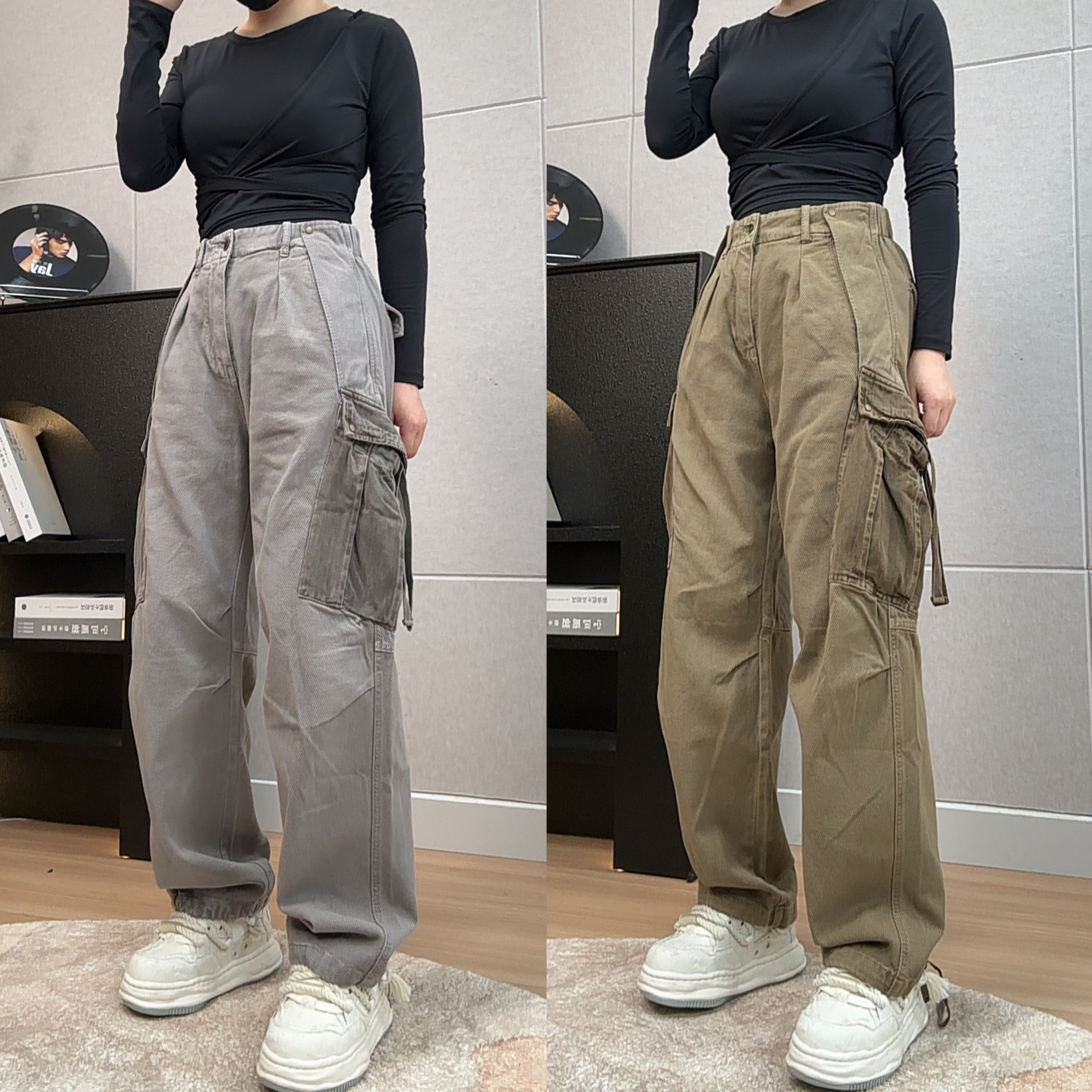秋冬新款工装裤多口袋直筒潮流高街美式男装工装裤户外百搭时尚裤