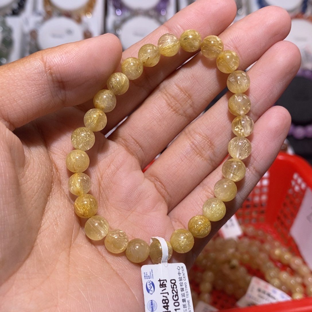 【闪购商品】发晶手链未镶嵌有****?金发7.1mm