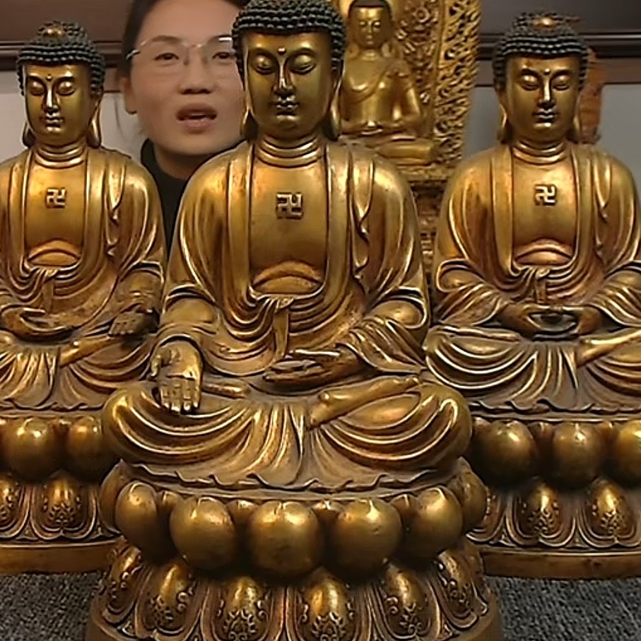 释迦铜器收藏摆件