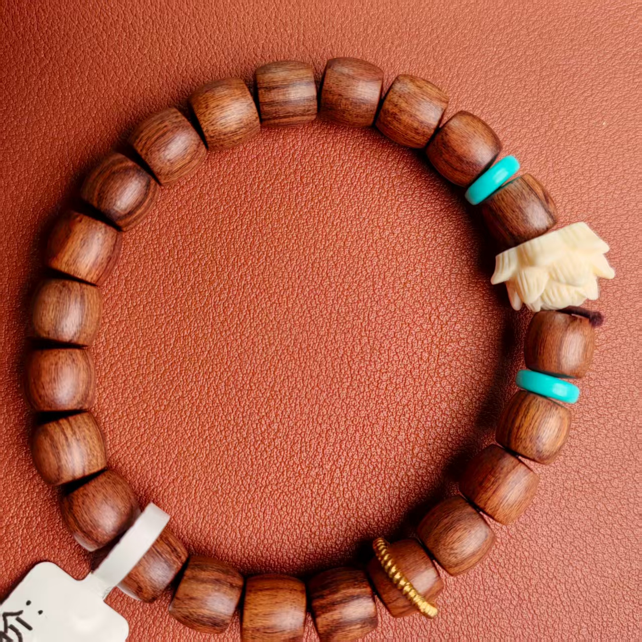 非金属木质手链 S0432-单圈手链+莲花（无礼盒）