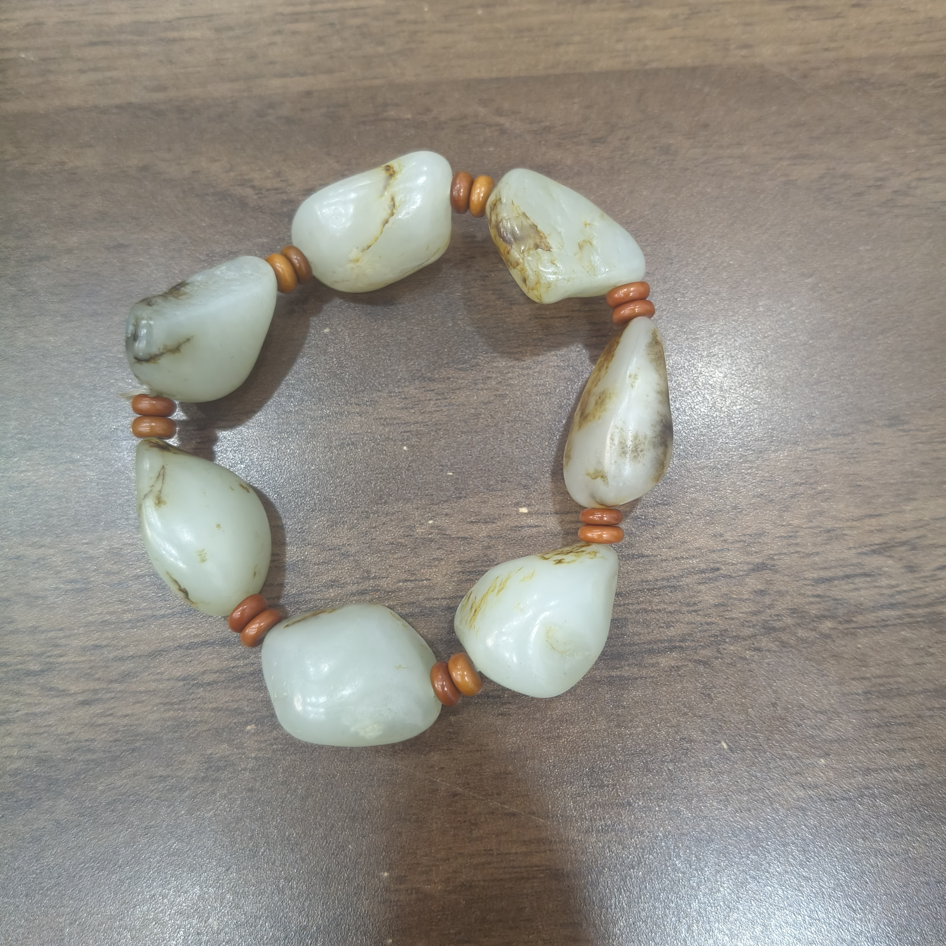 精品和田玉手串颗颗饱满时尚百搭款