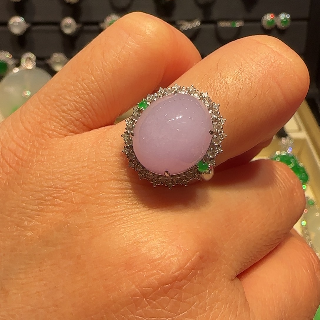 翡翠18K金镶嵌戒指