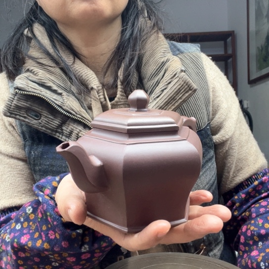 紫砂茶壶六方宫灯