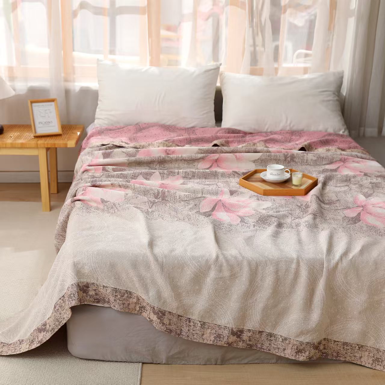 【枕巾尘香】高端定制原生罗布麻舒适透气 可机洗