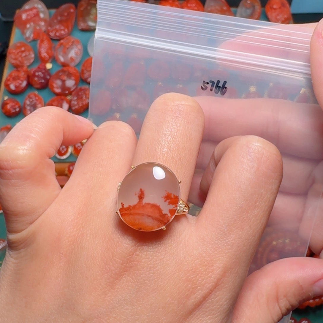 南红玛瑙南红银S925镶嵌