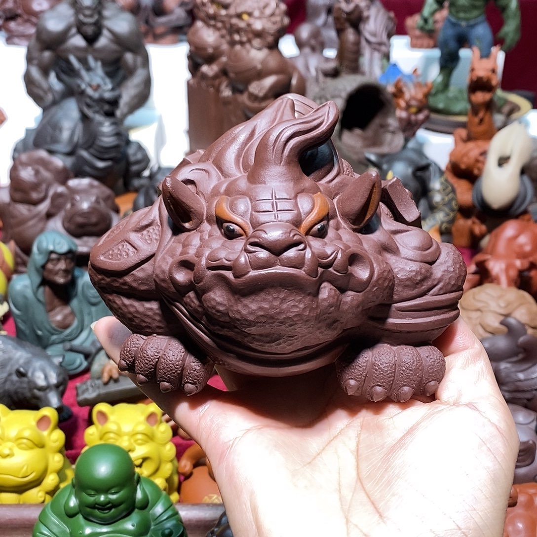 紫砂茶宠宜兴紫砂虎蟾