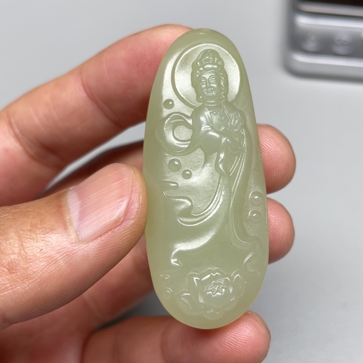 和田玉吊坠(不含链)未镶嵌影*力