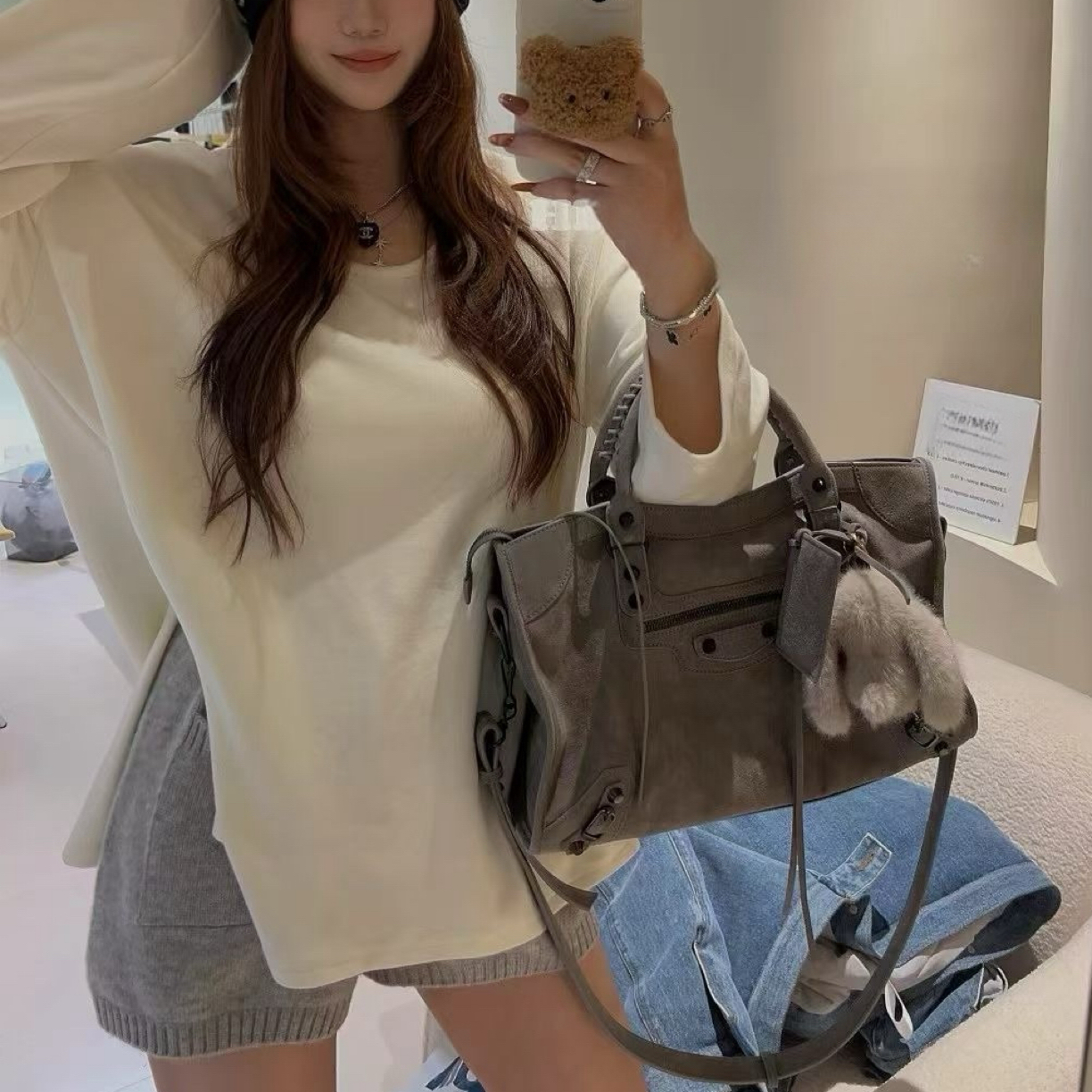 【FF】秋冬新款百搭双面绒T加厚保暖