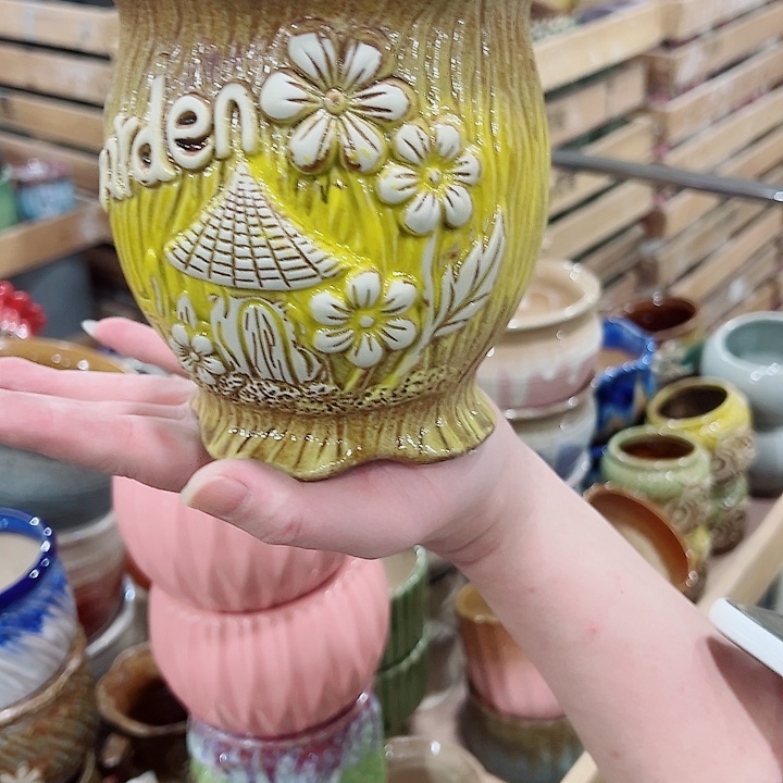 有孔，凑单福利满10元发货陶瓷多肉花盆！