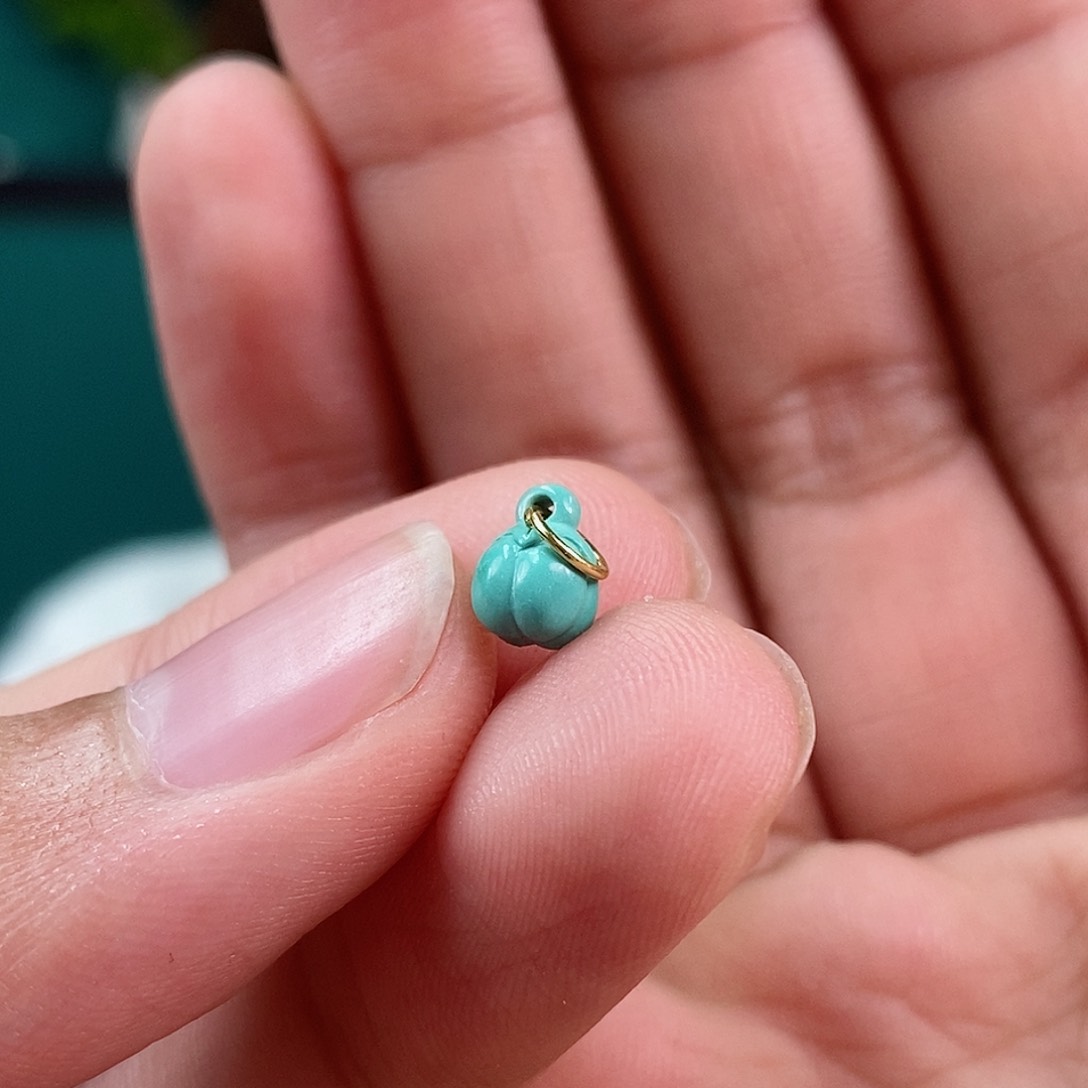 绿松石珠宝奇石18K金镶嵌