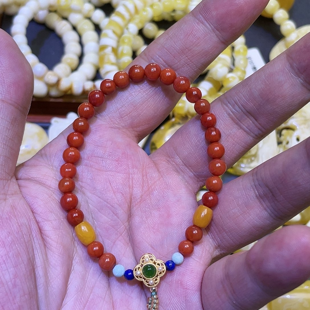 南红玛瑙手链合金手链