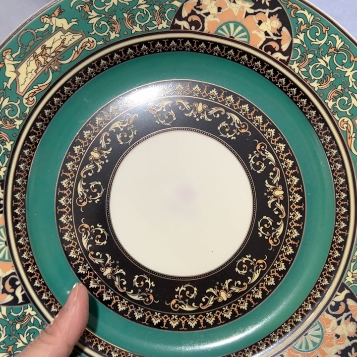 杯十寸绿金富贵陶瓷一个