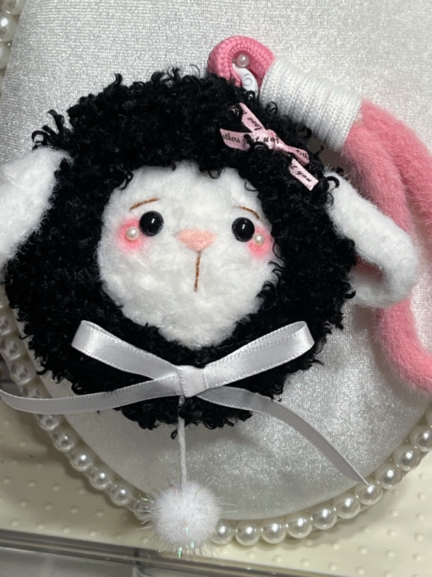 钩织大羊头diy挂件钥匙扣