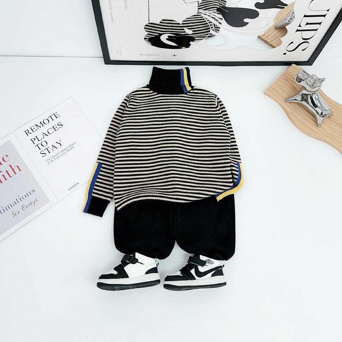 男童高领毛衣针织衫儿童2025新款秋冬宝宝潮YMDX197 悠悠童话童装