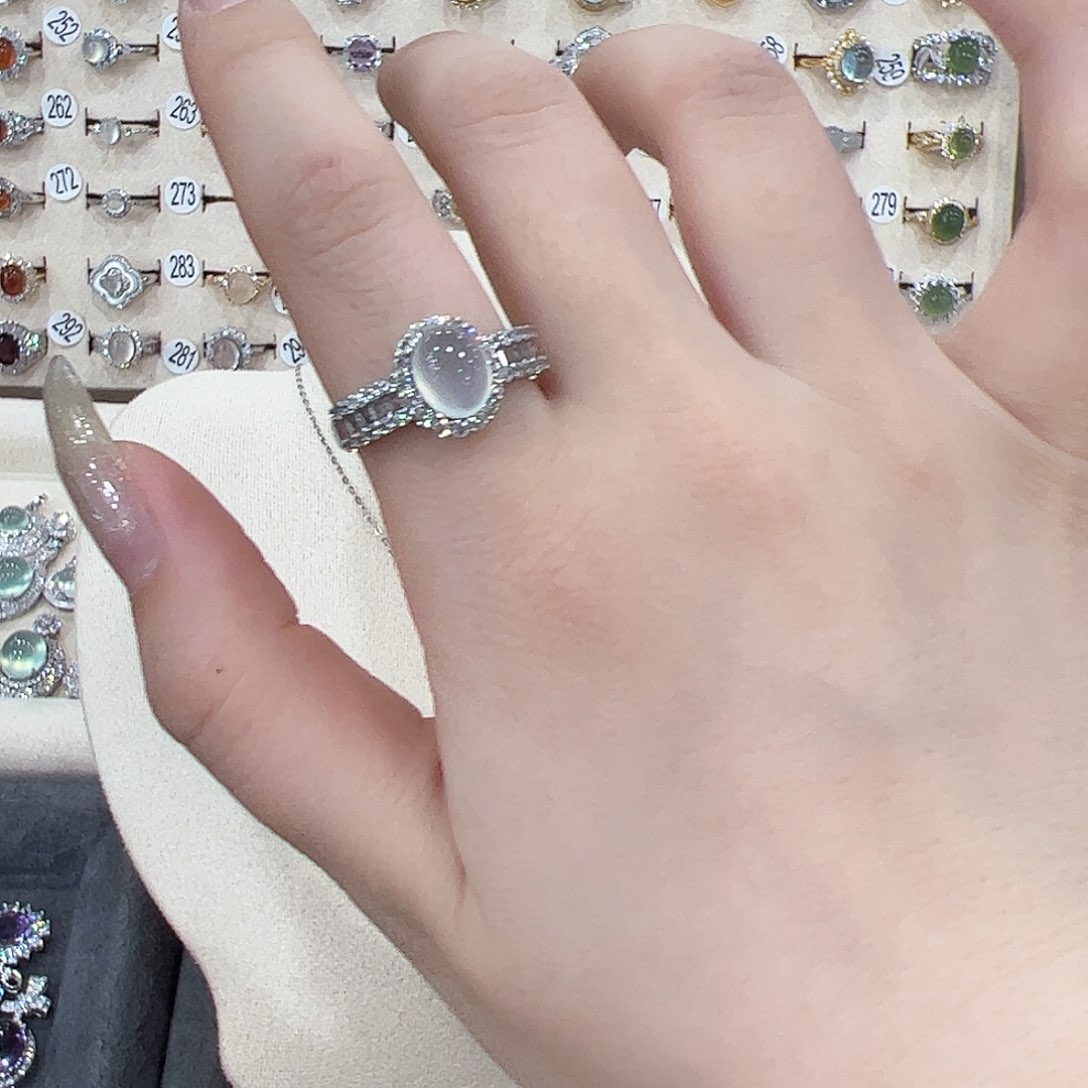 蛇纹石玉戒指项链吊坠银S925镶嵌I****d