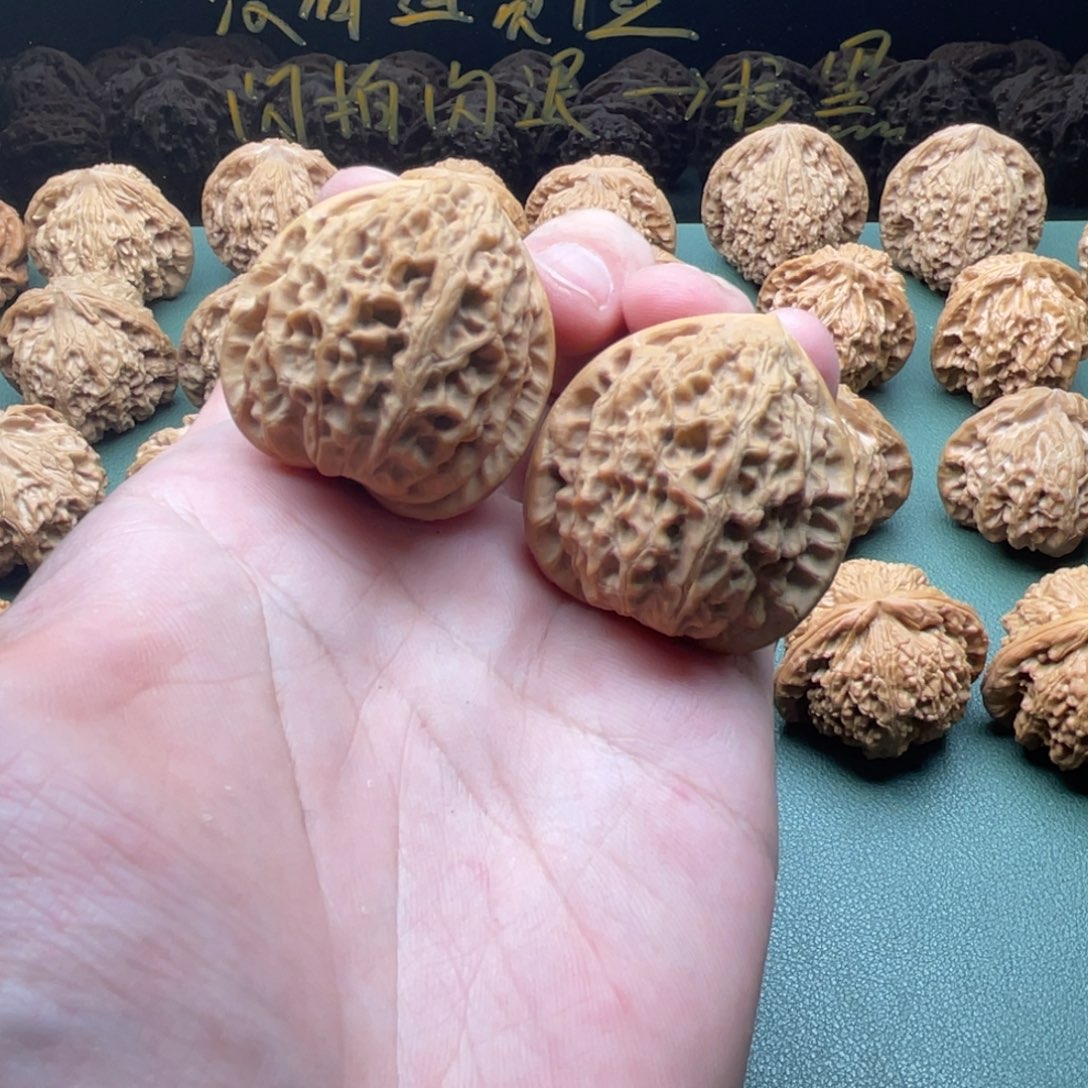 核桃把件37金牛，没有打底