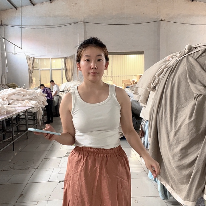 棉棉橘色半身裙瑕疵均码