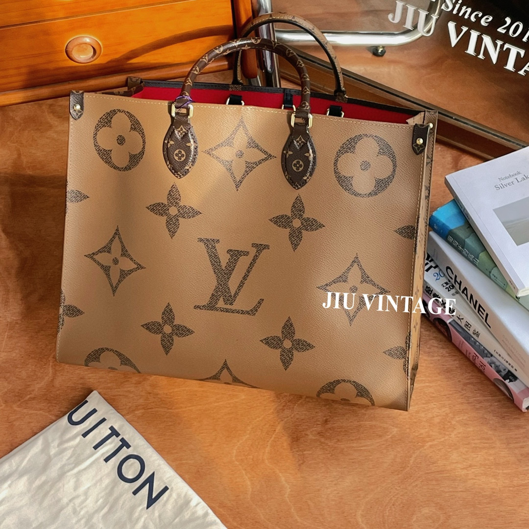 99新 LouisVuitton/路易威登 老花大号onthego 托特包JM13-0128