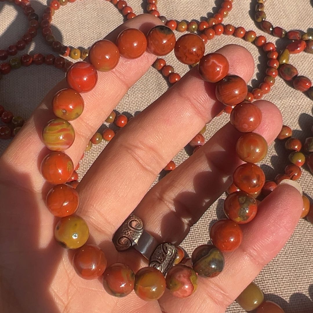 南红玛瑙手串未镶嵌小****）