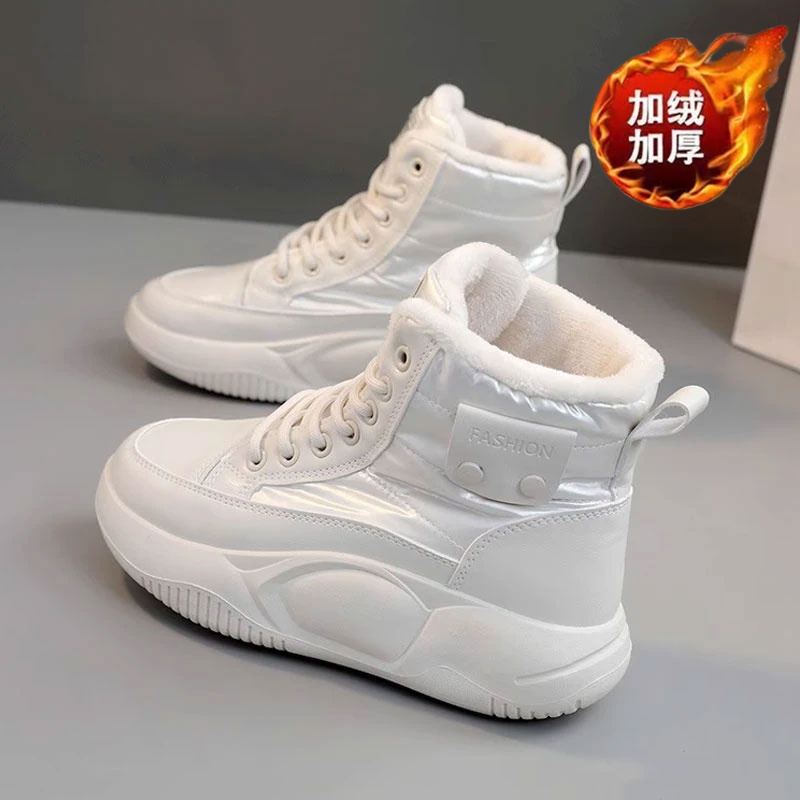 雪地靴女2025冬季加绒加厚皮毛一体高帮鞋子厚底防水防滑保暖棉鞋