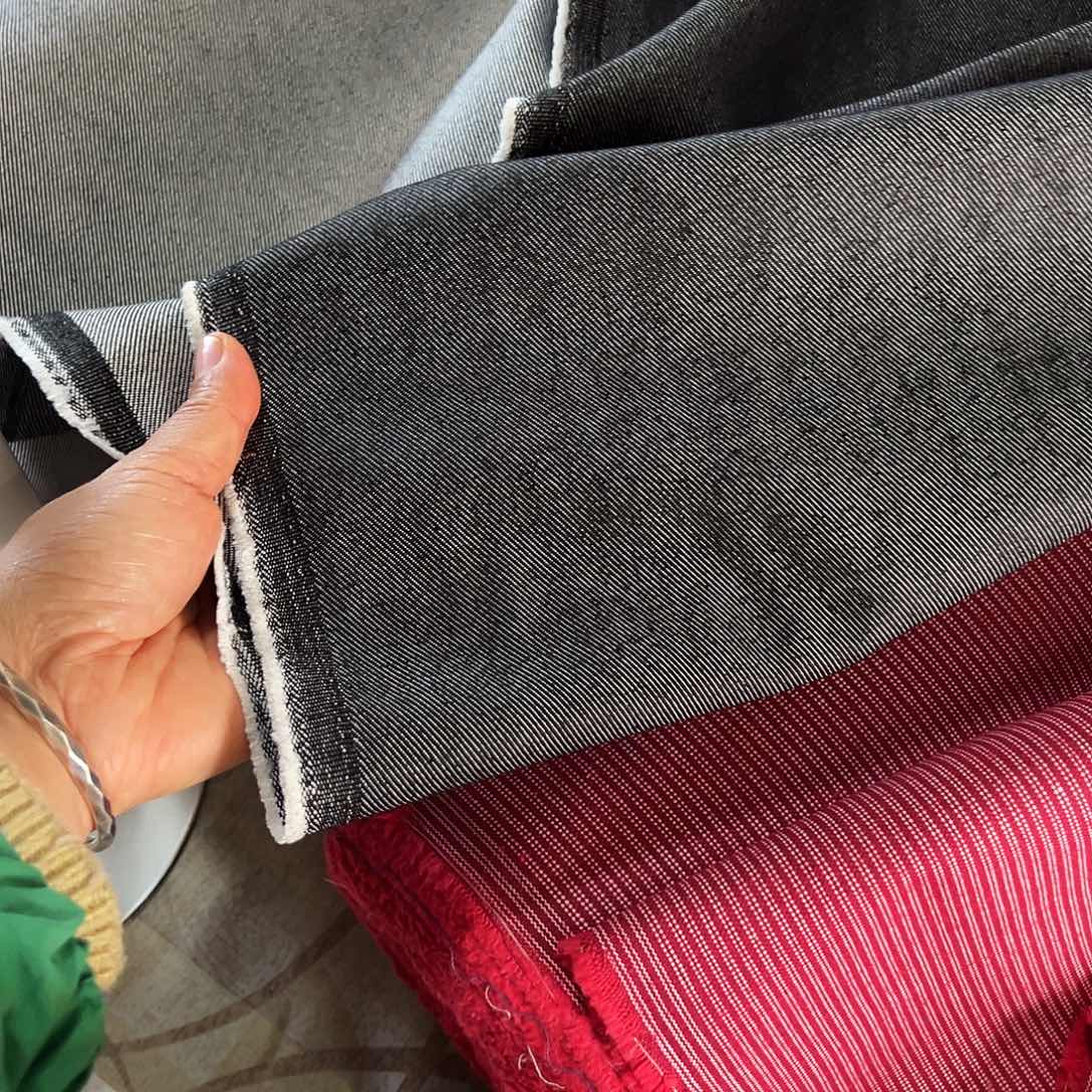 棉一米价港货品牌原单色纸牛仔1.45米宽果子对面