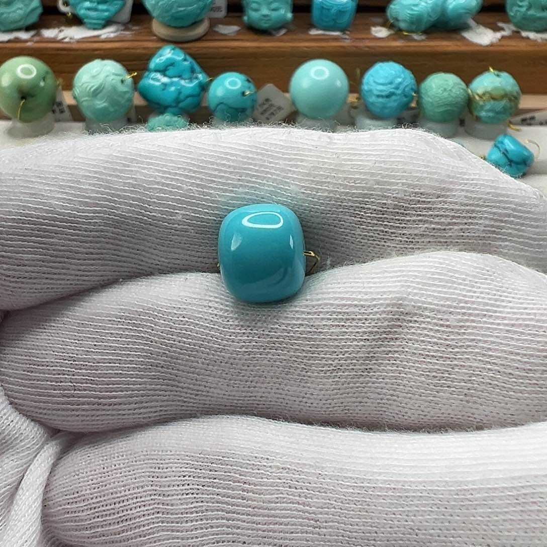 绿松石老型珠  未镶嵌