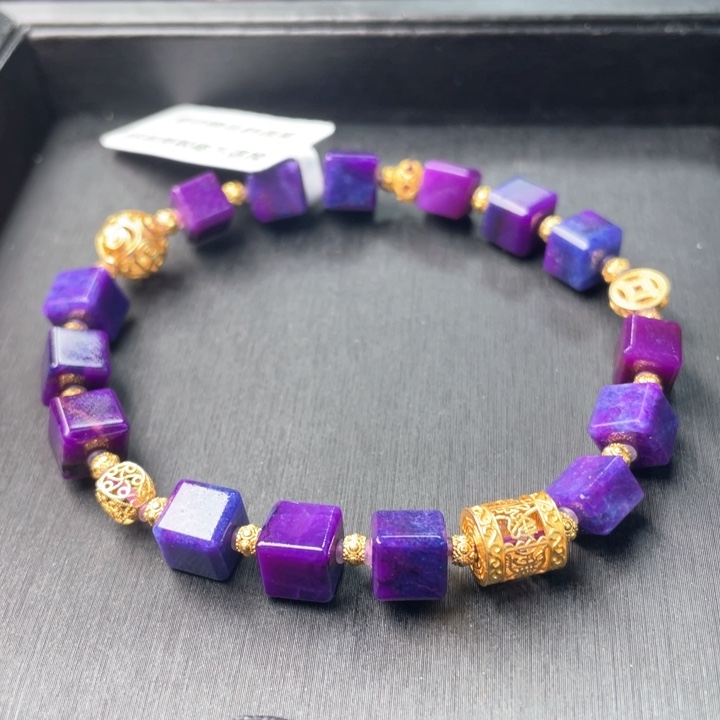 苏纪石（舒俱来）手串18K金镶嵌