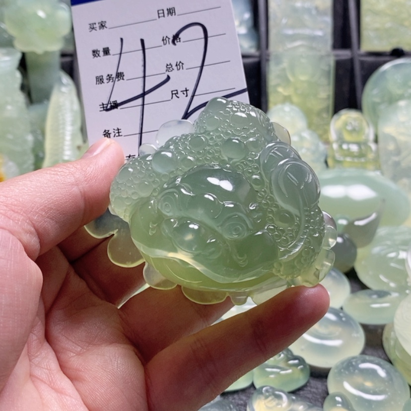 【闪购商品】合金蛇纹石玉手把件小*炮