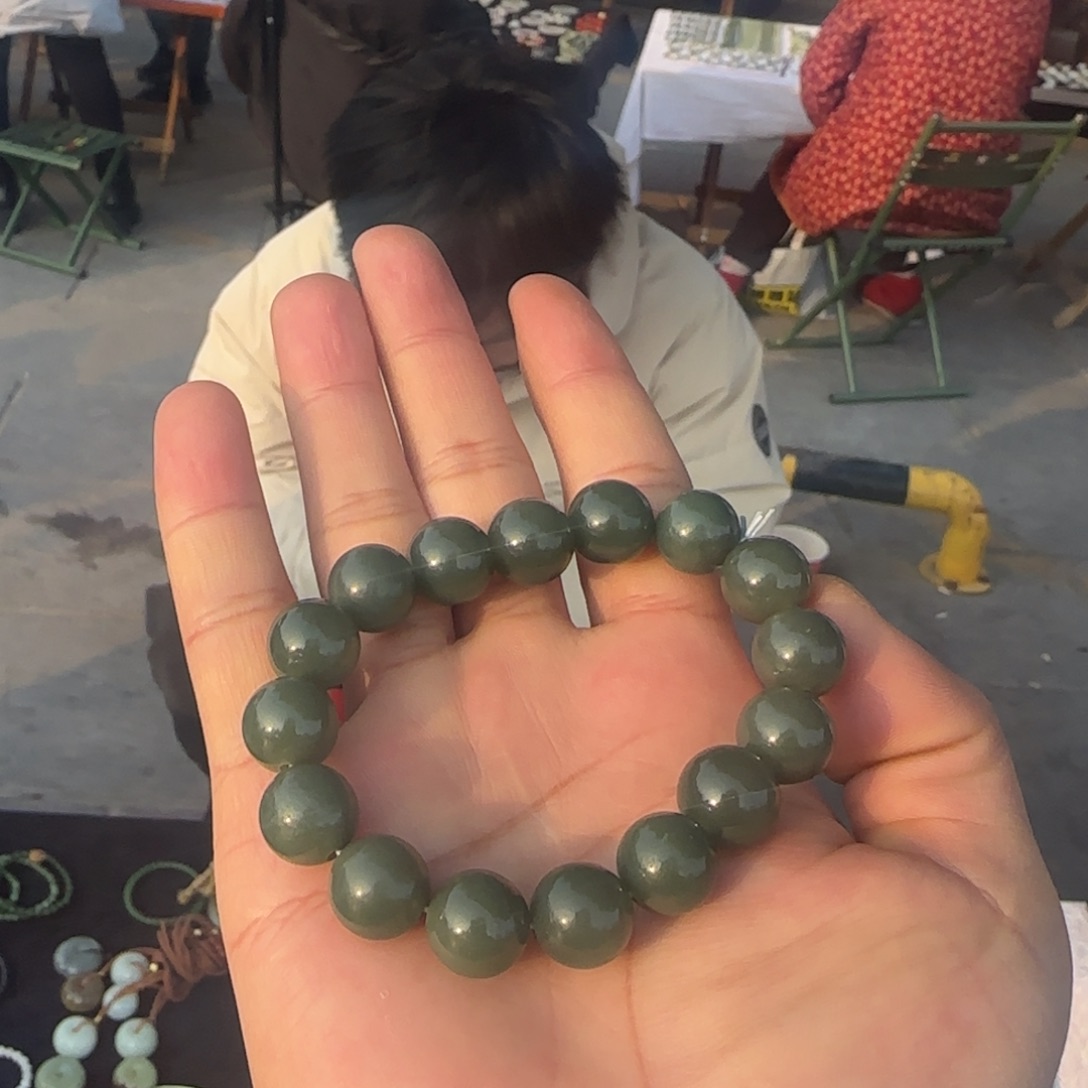 和田玉未镶嵌手链