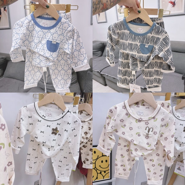 新款儿童秋衣秋裤吸汗卡通内衣宝宝家居服套装居家保暖