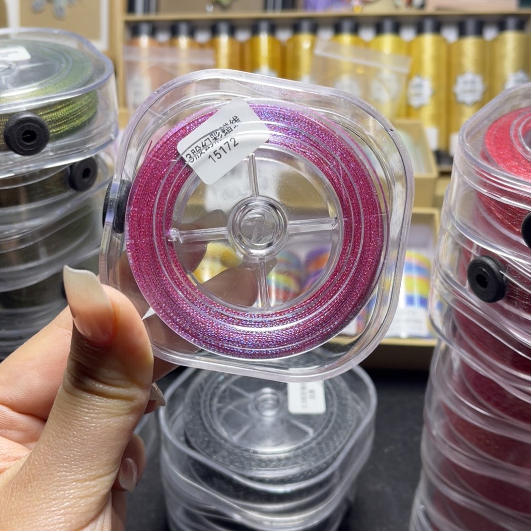 腈纶3股炫彩蜡线防尘盒15172