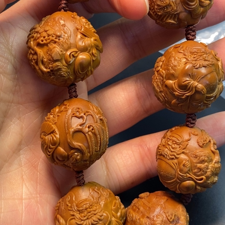 走***星手串/手链橄榄核风景钟馗