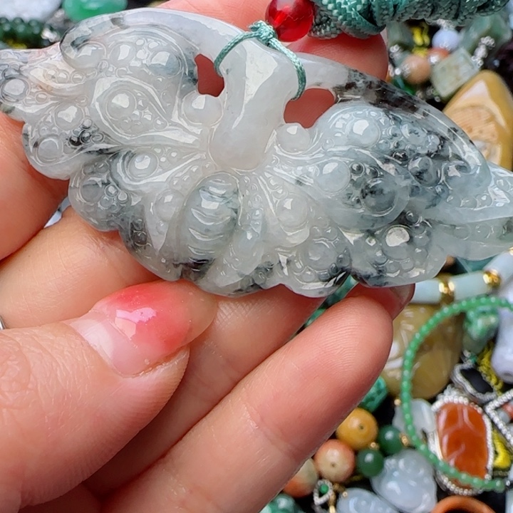 翡翠颈饰未镶嵌天然A货75