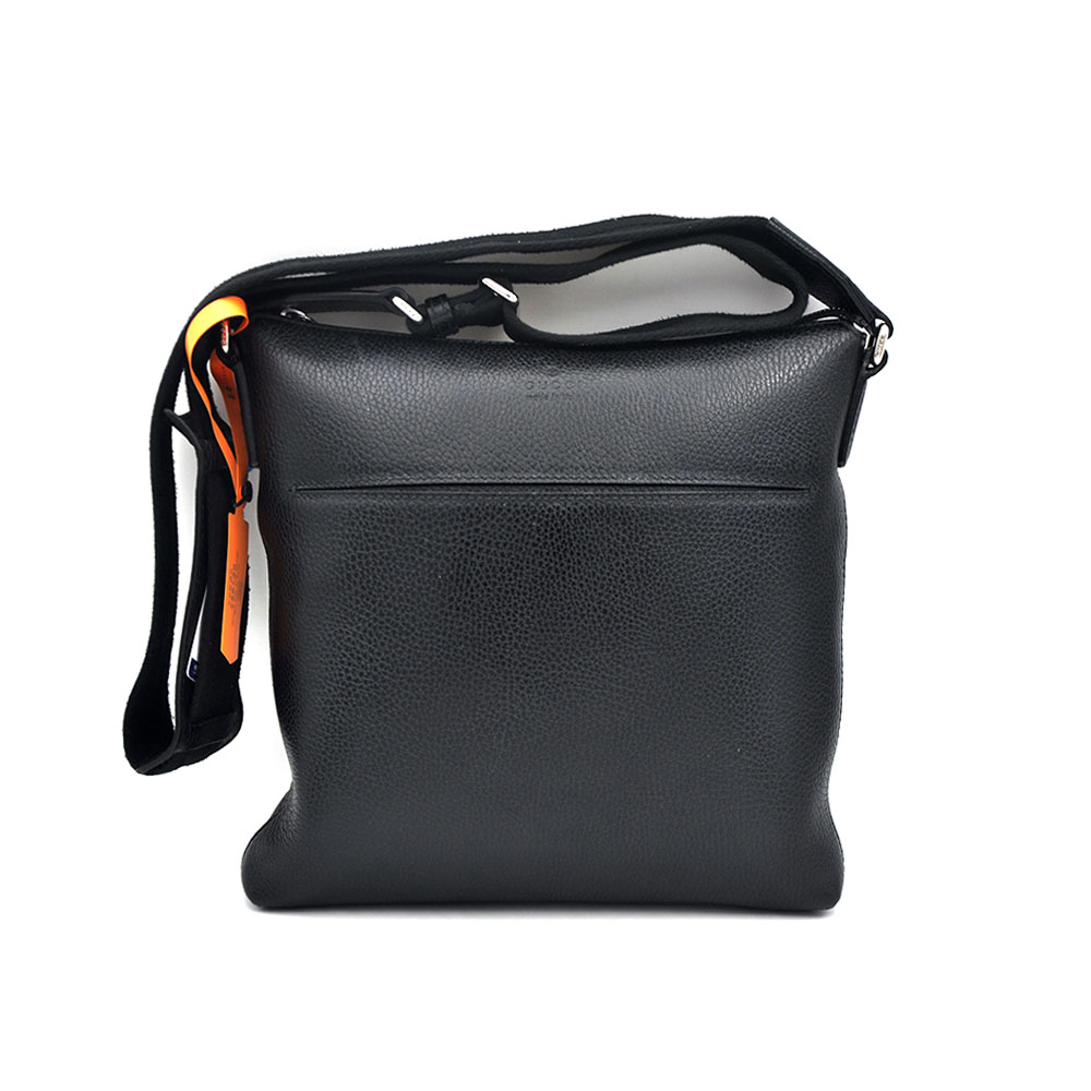 95新 GUCCI/古驰 97新闲置黑银荔枝纹全皮小号单肩包29＊28/80446