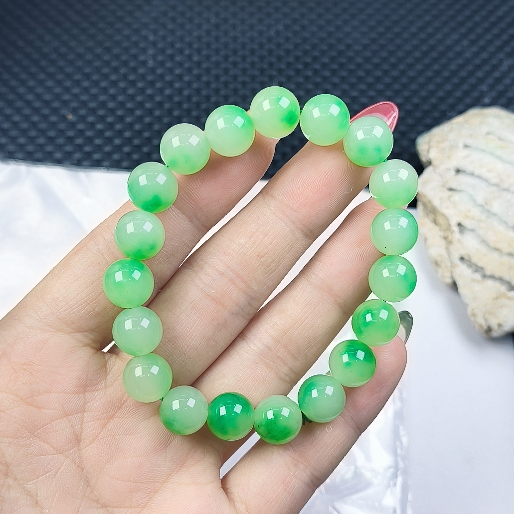 （聚宝严选）a381冰飘绿花手串10妈妈款精致精美百搭时尚