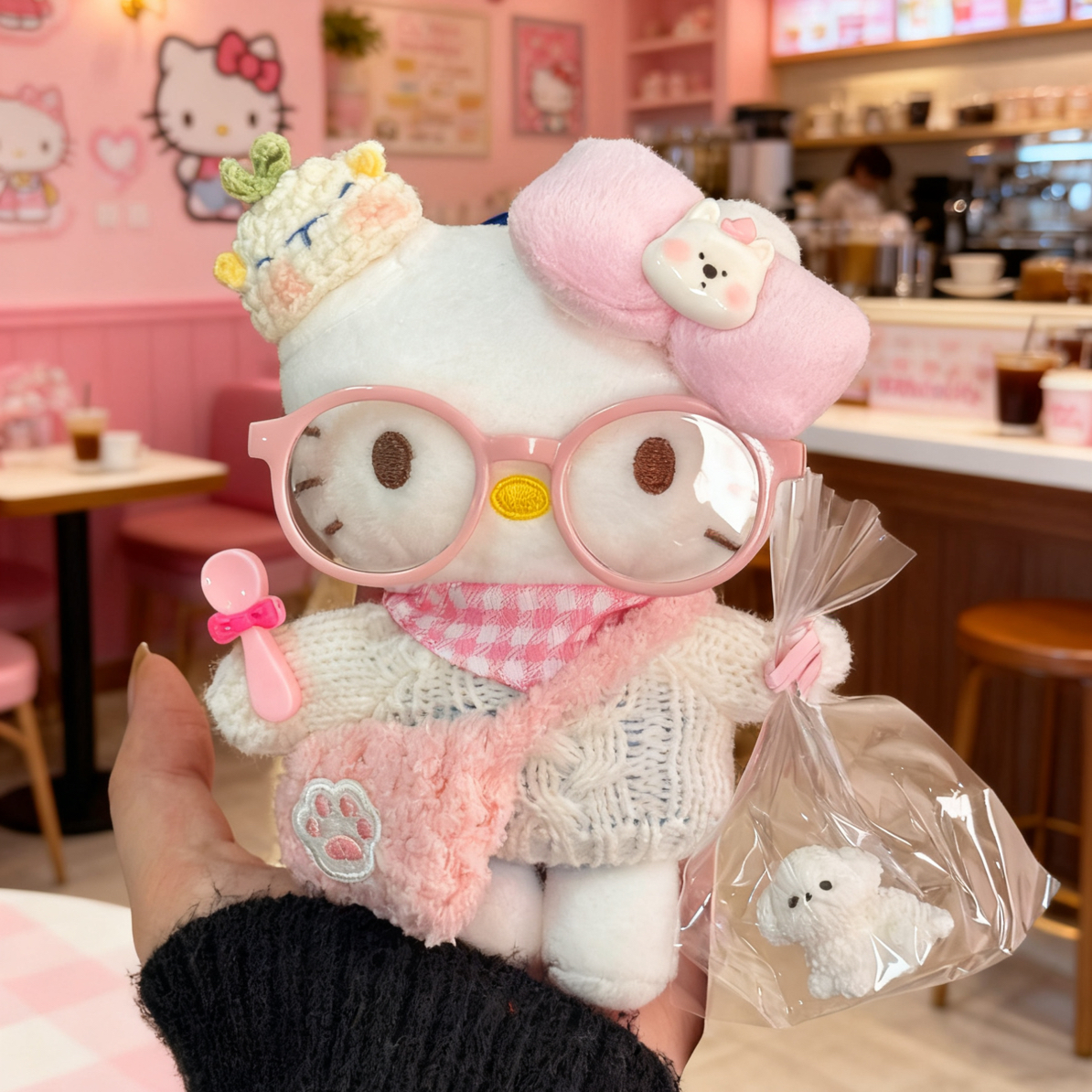 正版hello kitty包包挂件遛狗kitty甜美可爱卡通包挂饰