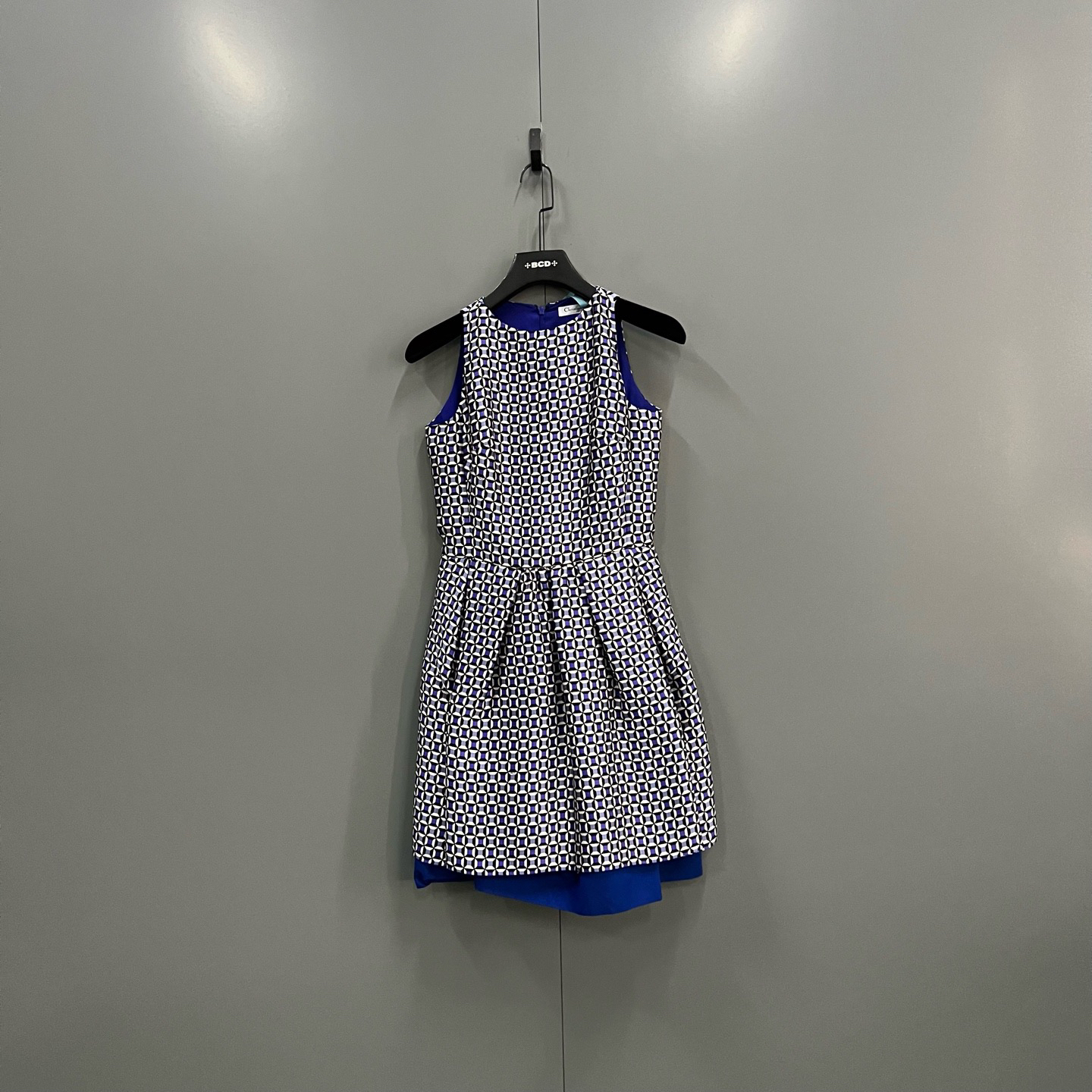 99新 DIOR/迪奥 zz53 蓝色图案满印连衣裙 38码/98新/207988