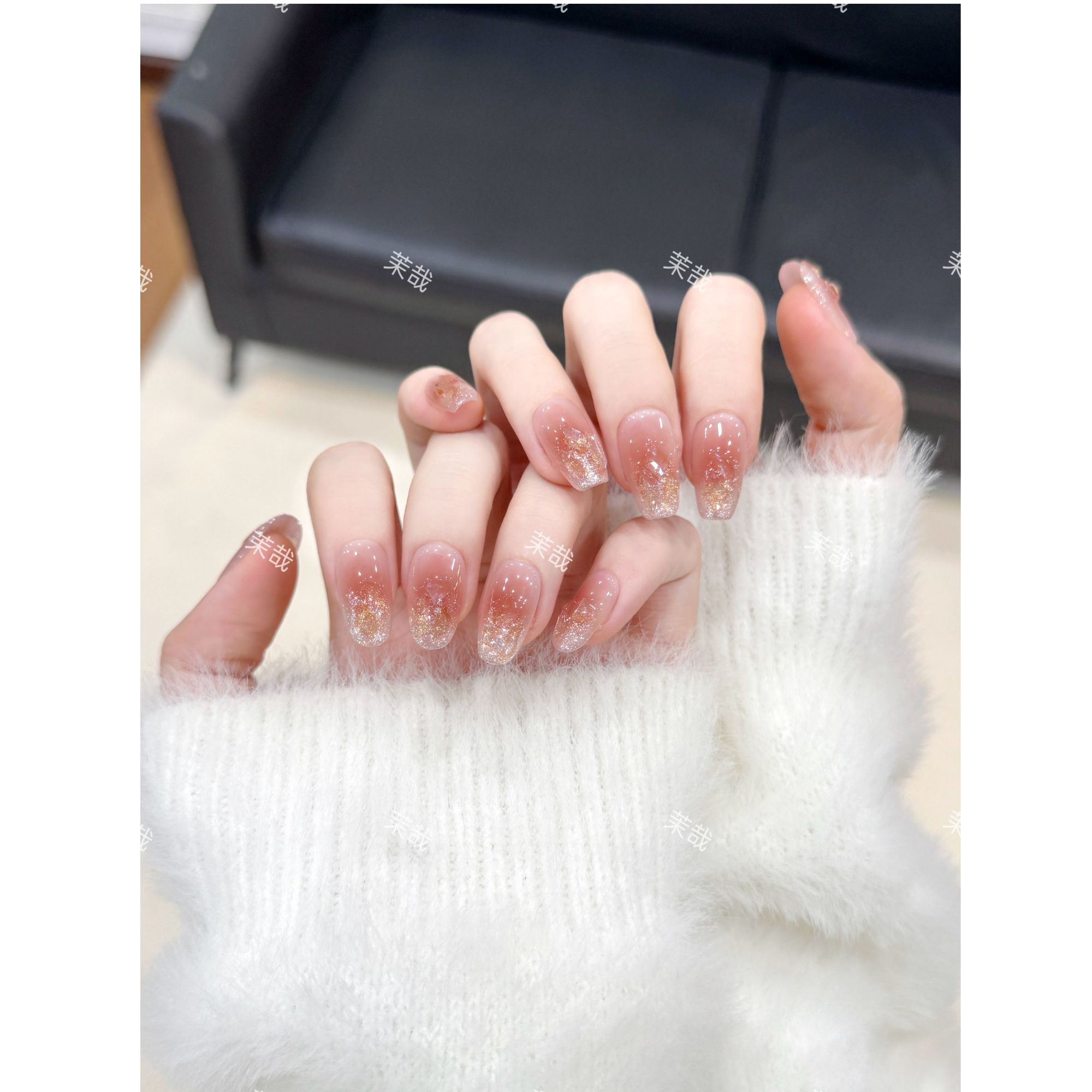 茉哉II现货【茶晶物语】纯手工定制拆卸穿戴甲A4795