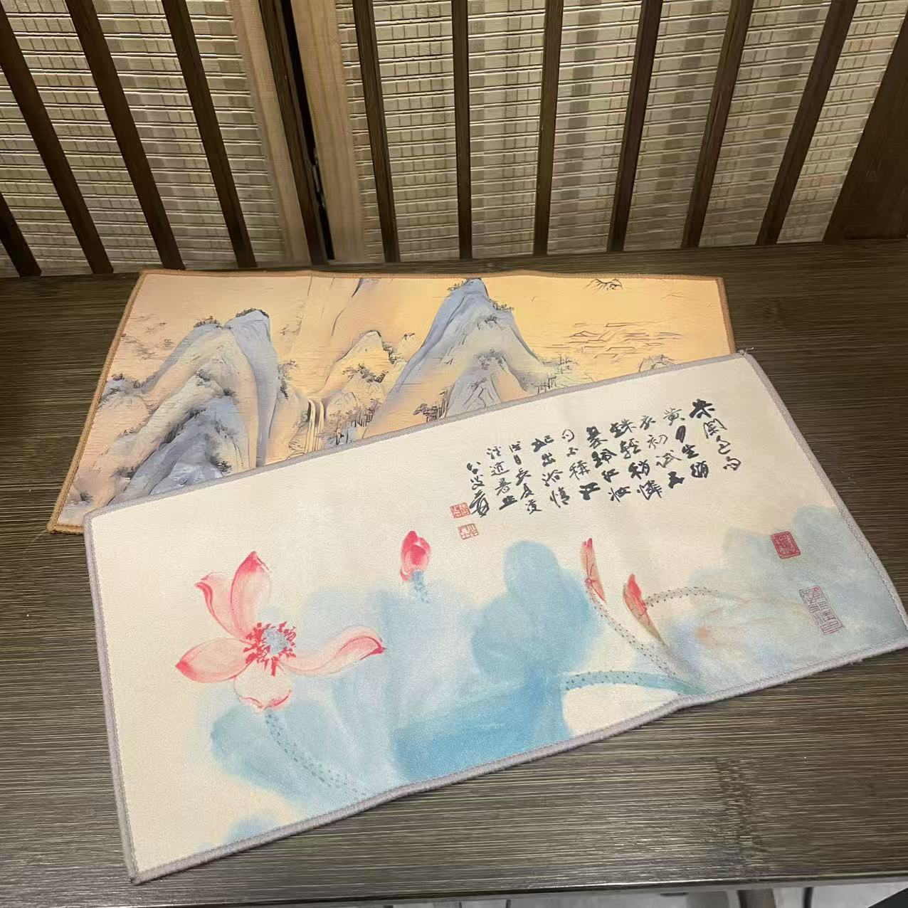 11【闪购商品】千里江山-夏日初莲 茶巾两条家用茶巾ZHZ1037