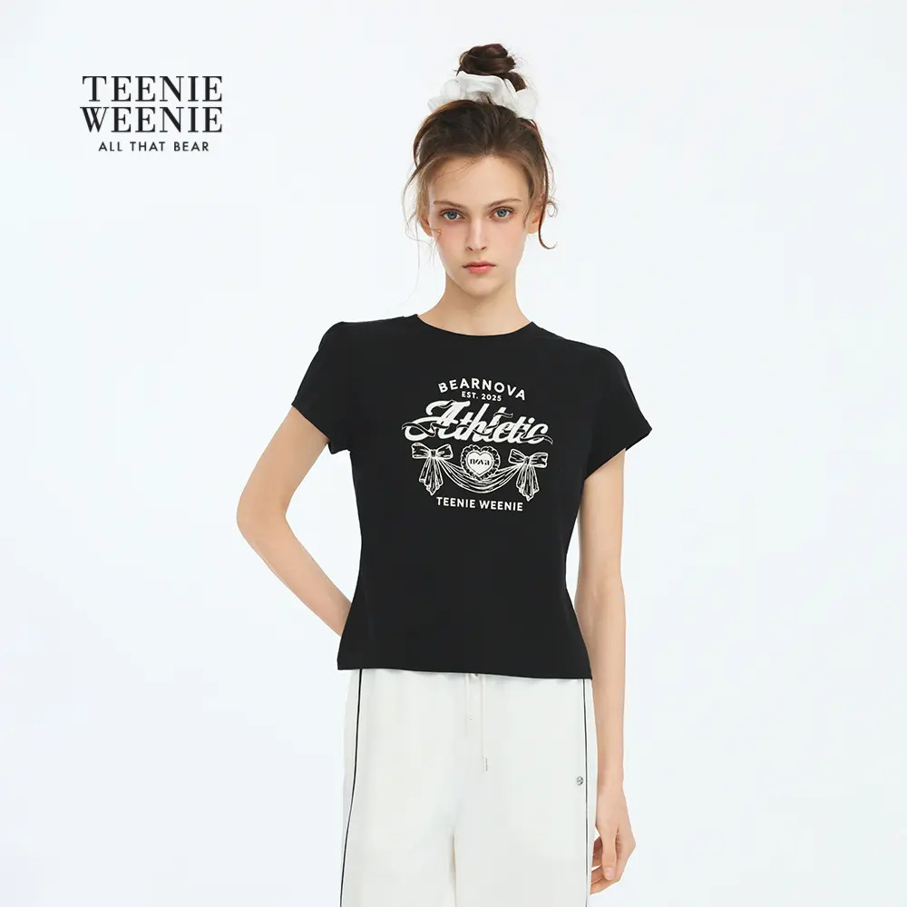 TEENIEWEENIE bearnova26春季新款女装字母印花T恤YTRW2611S1A
