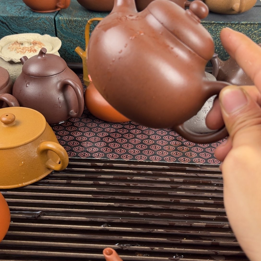 紫砂茶壶半手工柿园
