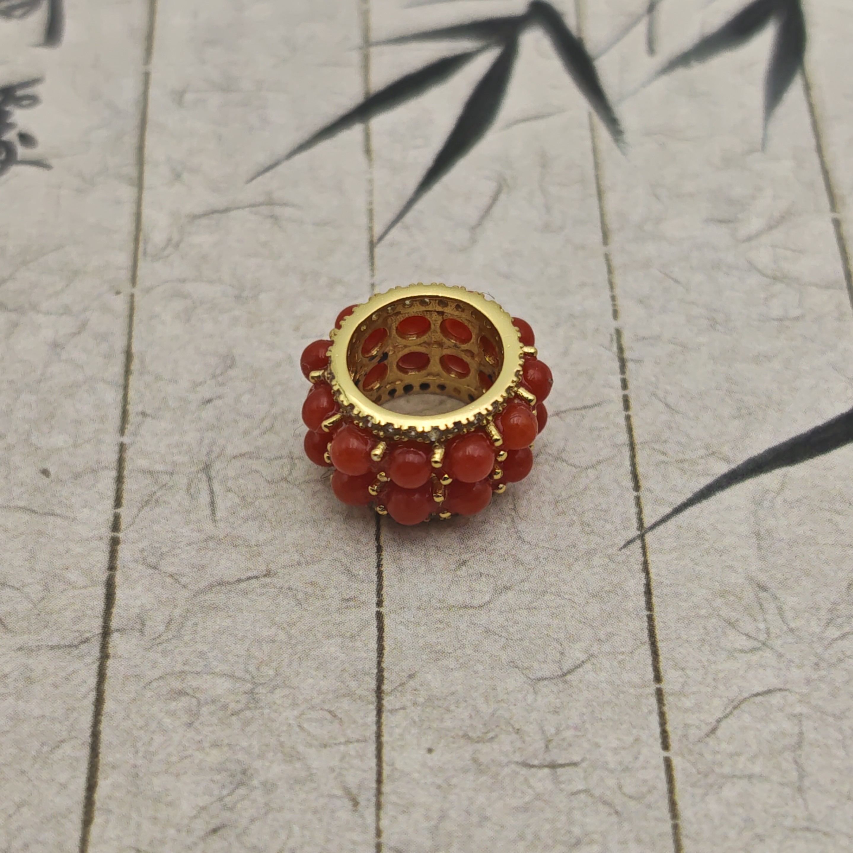 【中展红珊瑚】天然红珊瑚路路通吊坠配件（多样性发一）