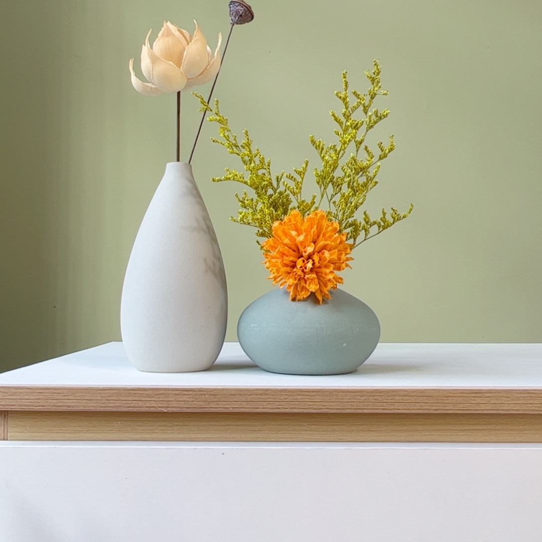 陶瓷花瓶陶瓷花瓶带花高度20-30厘米左右