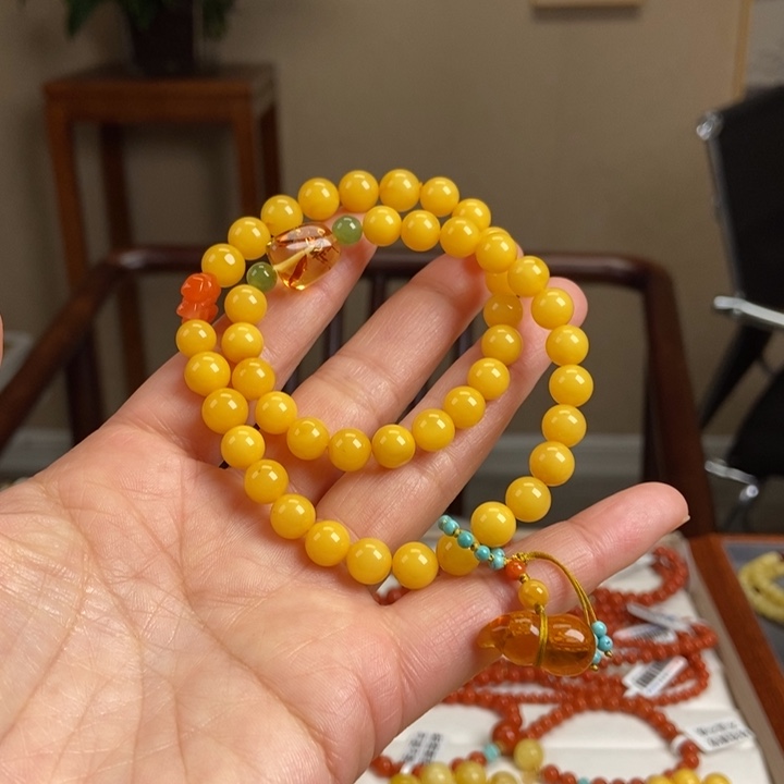 琥珀手链未镶嵌蜜蜡手串8