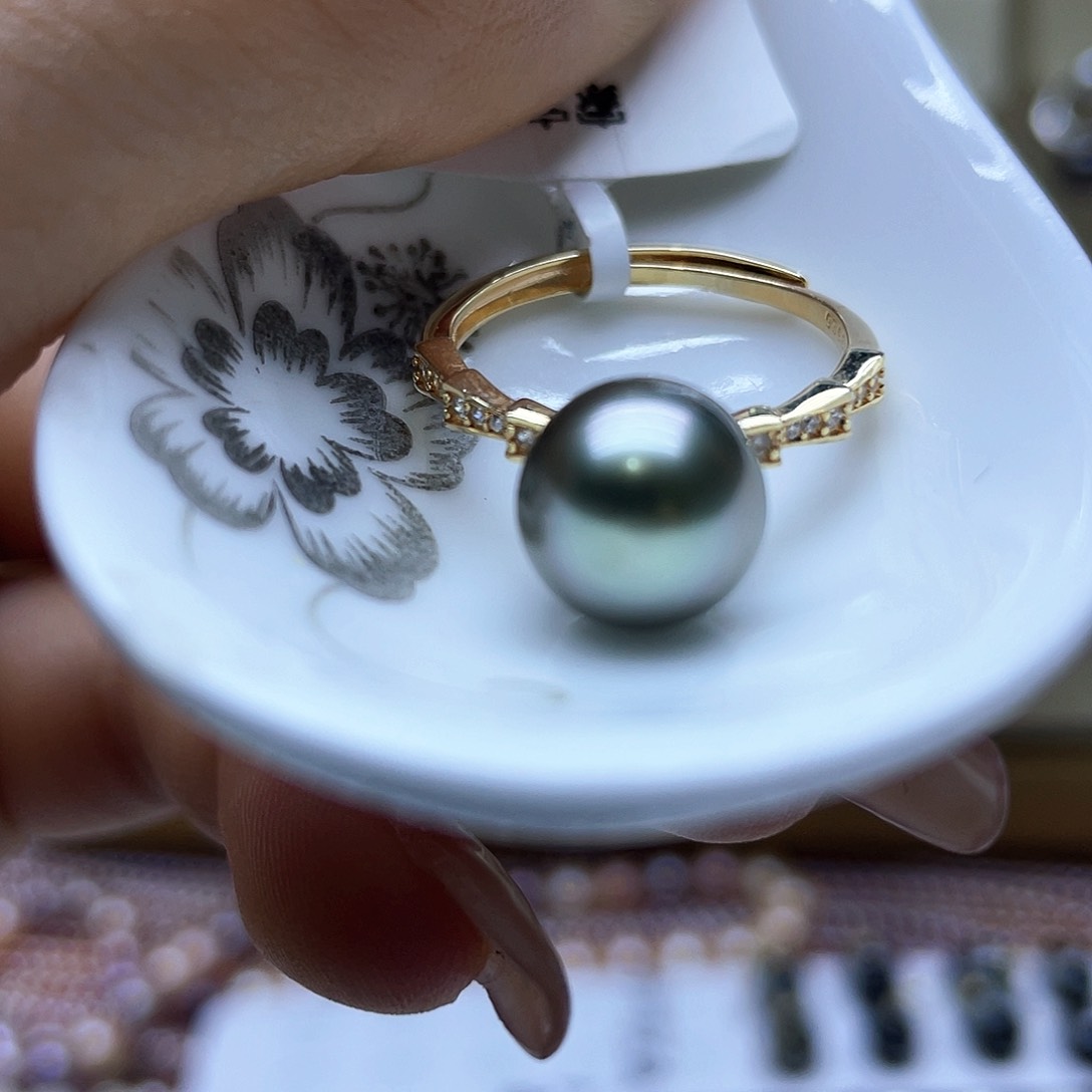 海水珍珠戒指银S925镶嵌