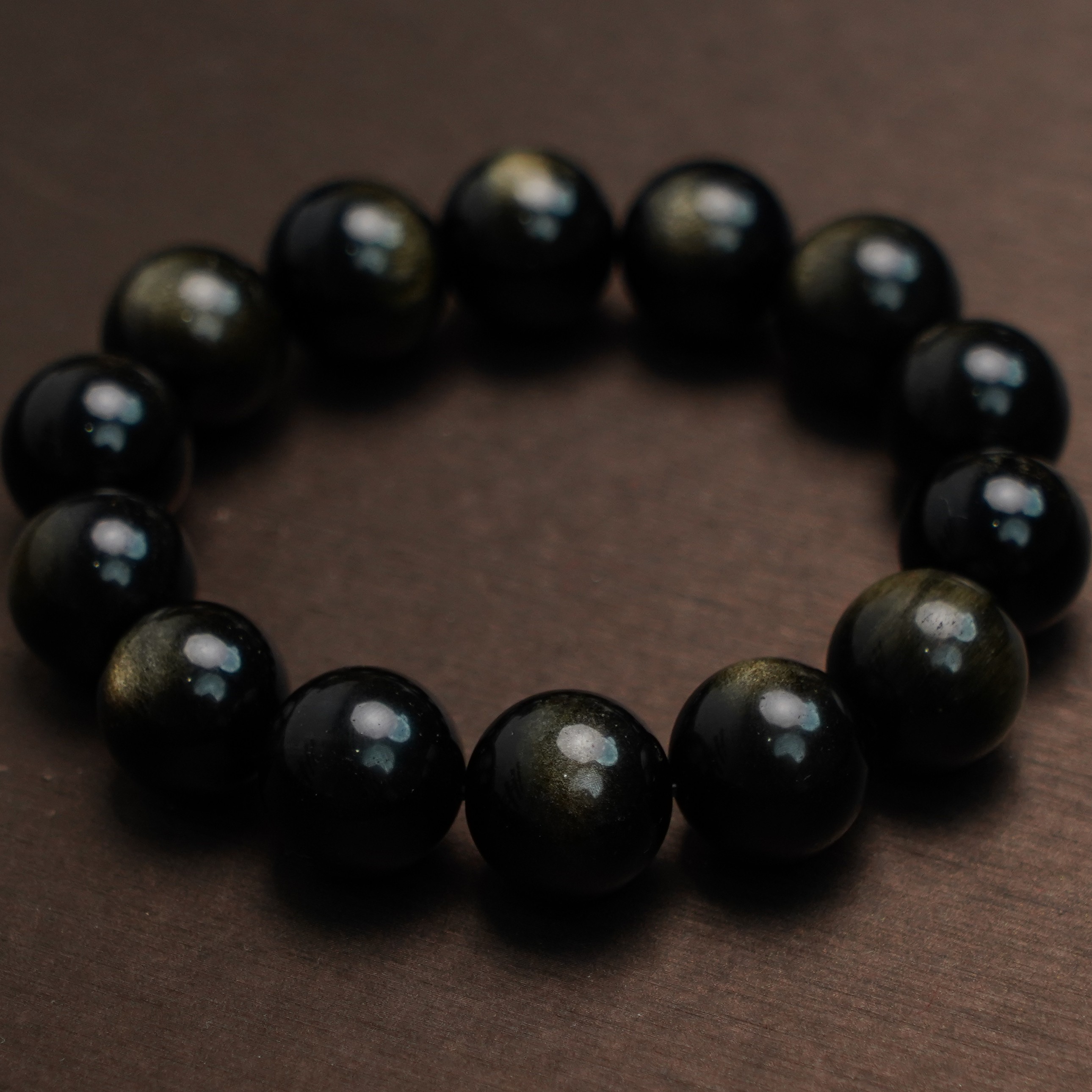 【星瀚珠宝】天然金耀石手串虎眼多A级别【多样性发其一】