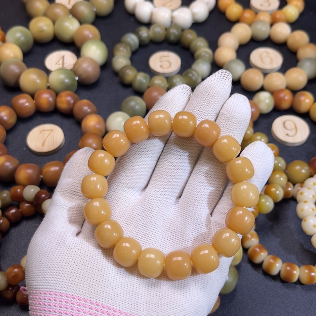 菩提根/象牙果吊坠奶茶色桶卡13