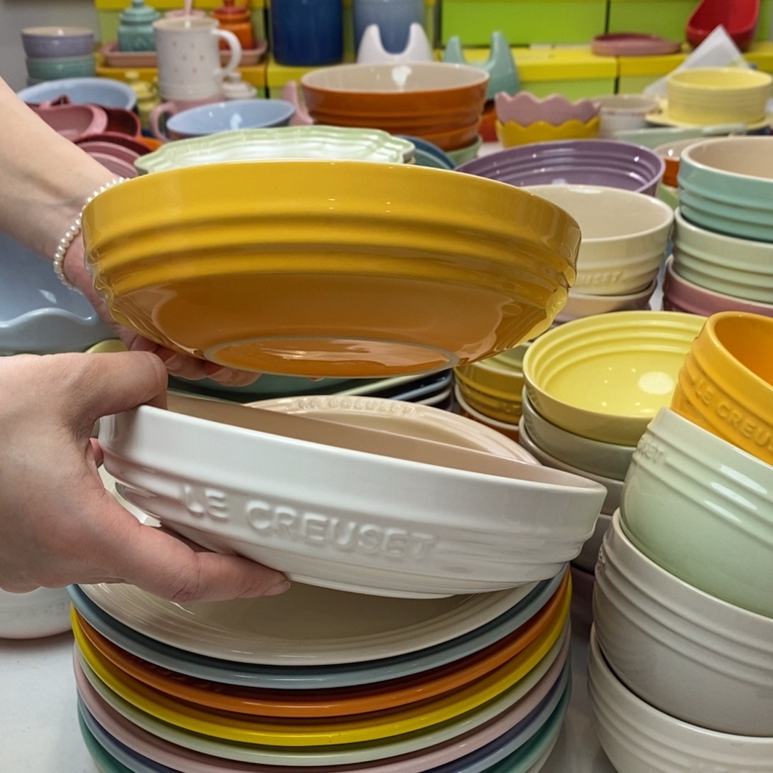 瓷片微瑕2个8英寸深盘