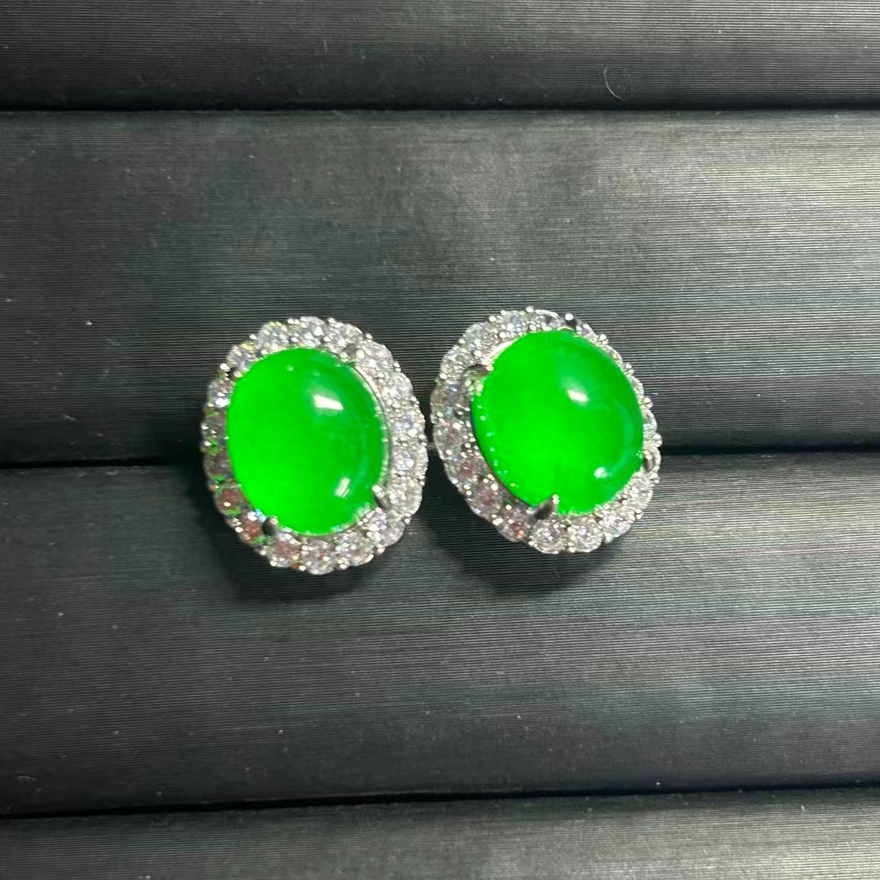 手链 绿翠色蛋面耳饰饰品